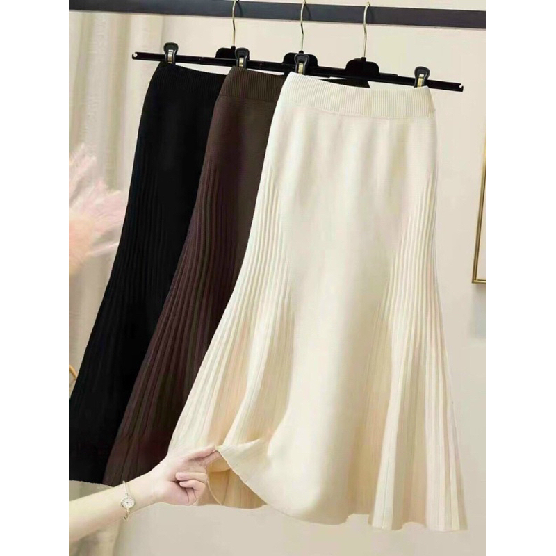 Chân Váy Len Dáng Đuôi Cá Chất Liệu Dày Đẹp Hàng QC