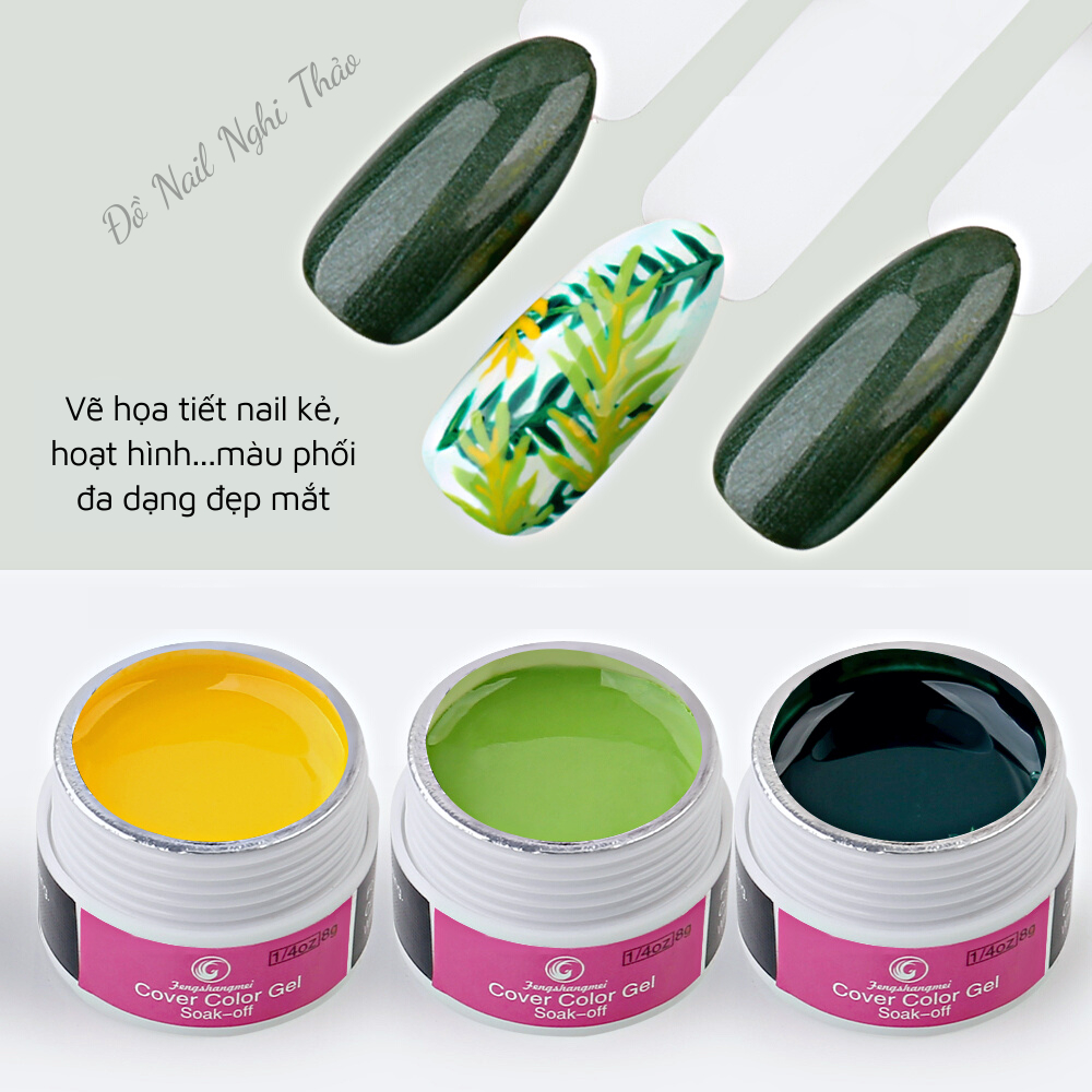 Set gel vẽ Fengshangmei 12 Màu NGHI THẢO