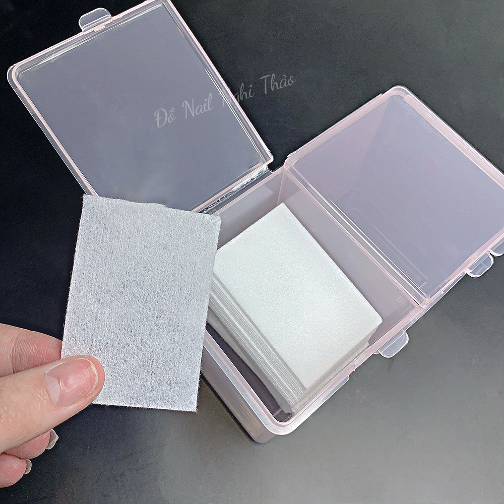 Hộp đựng giấy lau gel nail 2 ngăn NGHI THẢO