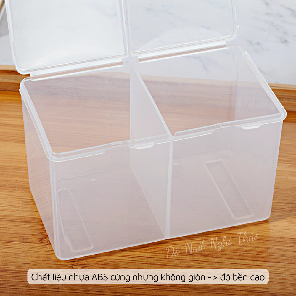 Hộp đựng giấy lau gel nail 2 ngăn NGHI THẢO