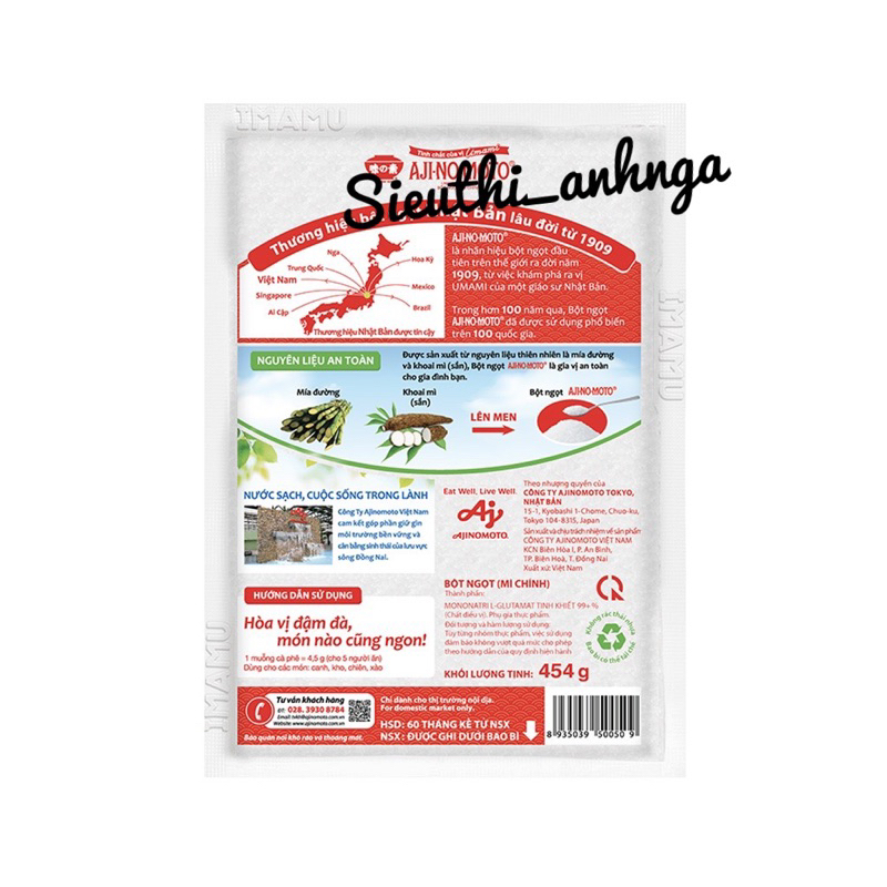 Mì Chính Aji-No-Moto gói 454g