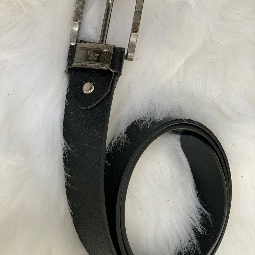 Thắt Lưng Nam Da Bò Thật Nguyên Miếng 1 Lớp Cắt Sơn Cạnh Tặng Kèm Cây Đục Lỗ Độ Bền Trên 10 Năm Màu Đen