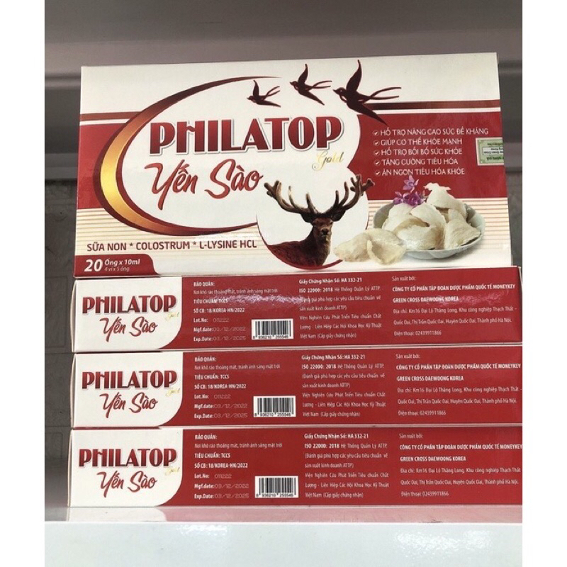 philatop yến sào hộp 20 ống