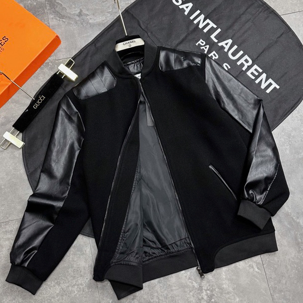 Áo Khoác Hoàng Gia Bomber Da lộn QC Áo Khoác Thu Đông Nam Nữ thời trang Chất Liệu Dạ Nỉ 2 Lớp đầy đủ Form chuẩn