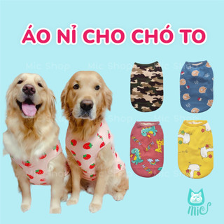 ÁO CHÓ TO, nỉ cộc tay, quần áo Tết cho chó lớn trên 10kg