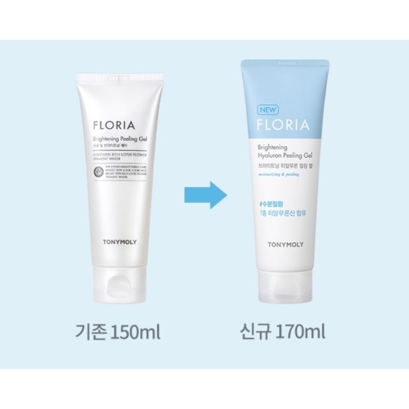 Tẩy Da Chết TONYMOLY Floria Brightening Peeling Gel 170ml+170ml