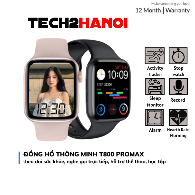 Đồng Hồ Thông Minh Bluetooth T800 PRPMAX Bản 5.0 Kết Nối Bluetooth Nghe Gọi Nhận Thông Báo - Tech2Hanoi | BigBuy360 - bigbuy360.vn