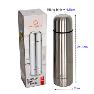 Bình giữ nhiệt inox 304 carlmann 500ml bes523
