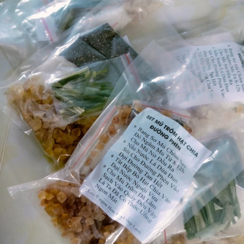SET MỦ TRÔM HẠT CHIA ĐƯỜNG PHÈN