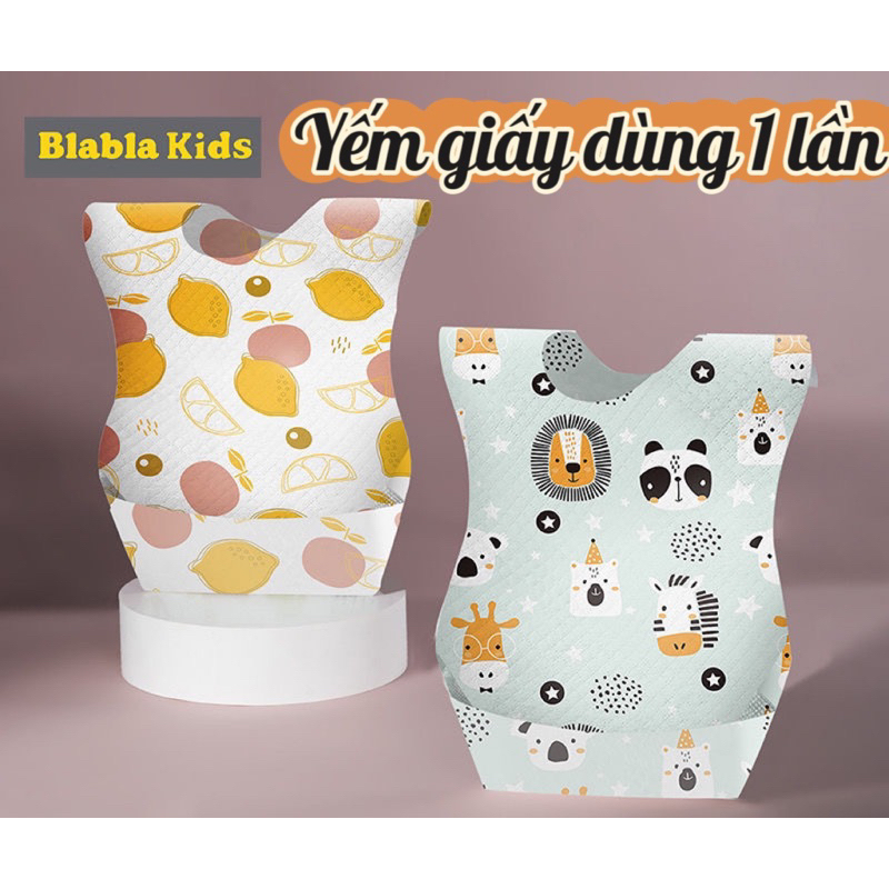 Blabla Kids - yếm giấy ăn dặm dùng 1 lần (lẻ 1 miếng)
