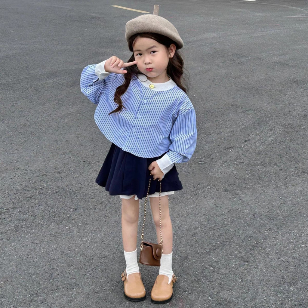 Bộ chân váy xếp ly học sinh cho bé gái đi học từ 10-28kg