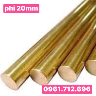 Thanh đồng thau tròn đặc phi 20mm dài 1m