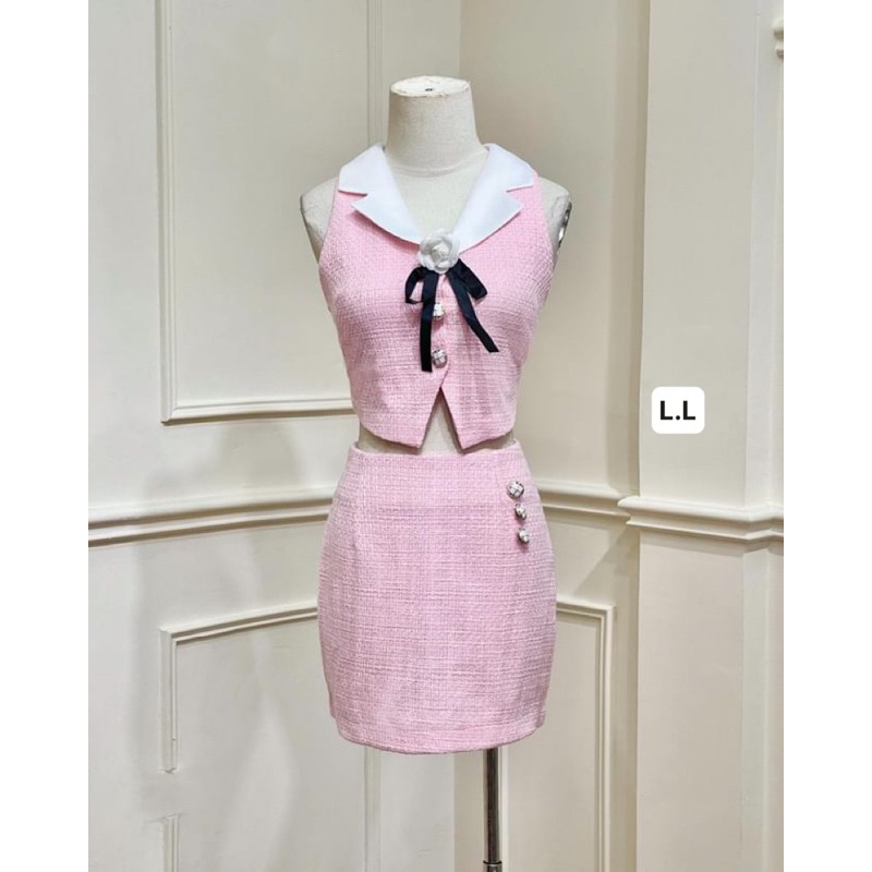 SET DẠ TWEED SÁT NÁCH KÈM HOA