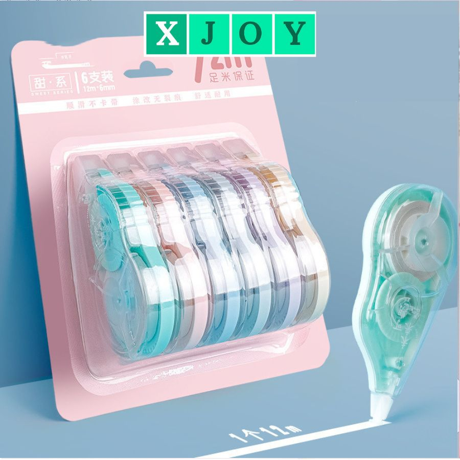 Bút xóa băng kéo màu pastel, retro 72m - Văn phòng phẩm X.JOY