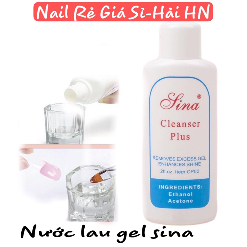 Nước lau gel SiNa chai 60ml Nail HN