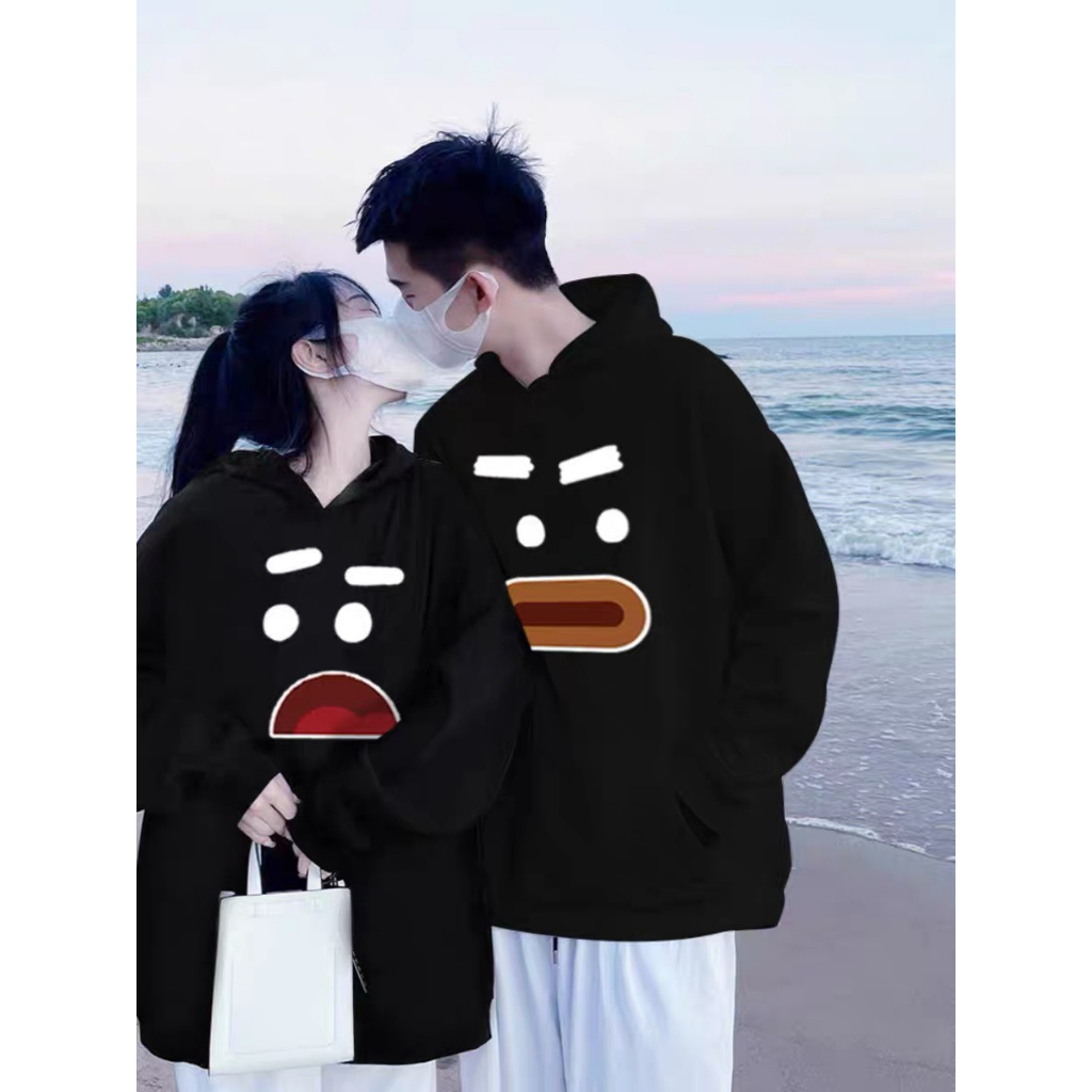 Áo nỉ đôi nam nữ dài tay mùa đông Deliz sweater cổ tròn dày ấm dáng dài mặc đôi siêu ấm Devil Princess