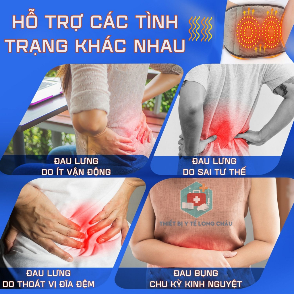 Đai hơi kéo dãn cột sống Z8, hỗ trợ giảm đau thoát vị đĩa đệm, sưởi ấm đèn đỏ lưng bụng, massage rung thư giãn nhẹ nhàng