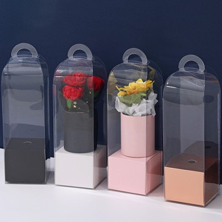  Hộp Mika mini cắm hoa tươi hoa sáp hoa giả  1 chiếc hộp chưa bao gồm hoa - hộp túi cắm hoa mica 