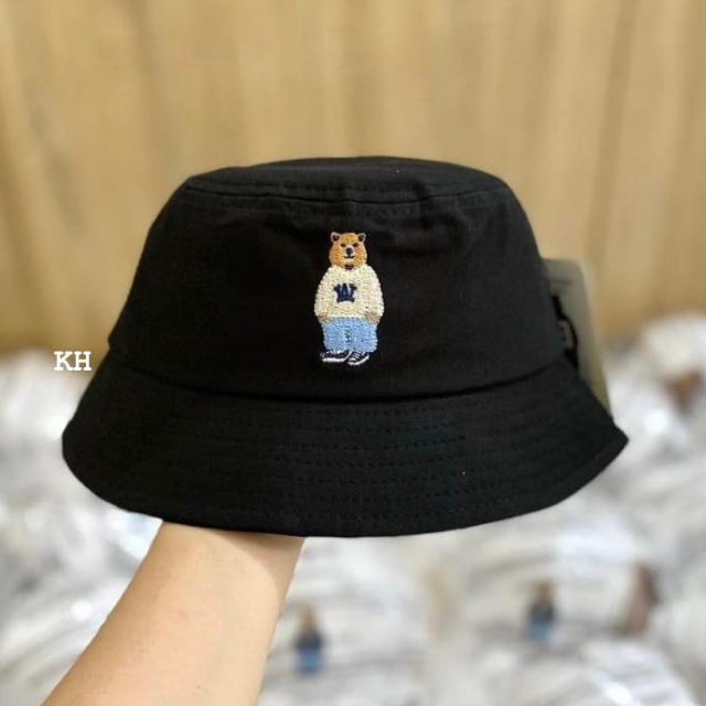 Combo cặp mũ gấu full màu size NHÍ khoá cài, set mũ lưỡi trai nón kết, M164