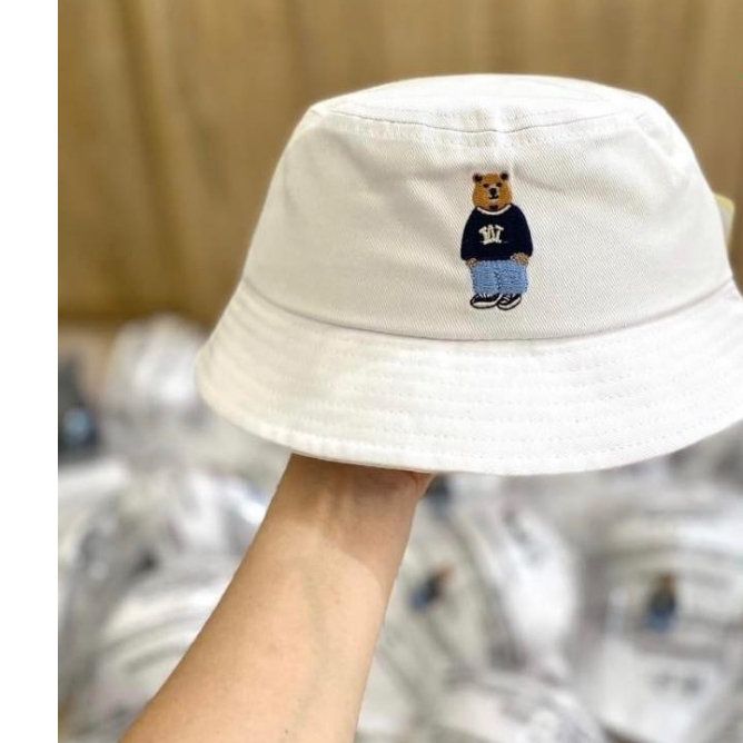 Combo cặp mũ gấu full màu size NHÍ khoá cài, set mũ lưỡi trai nón kết, M164