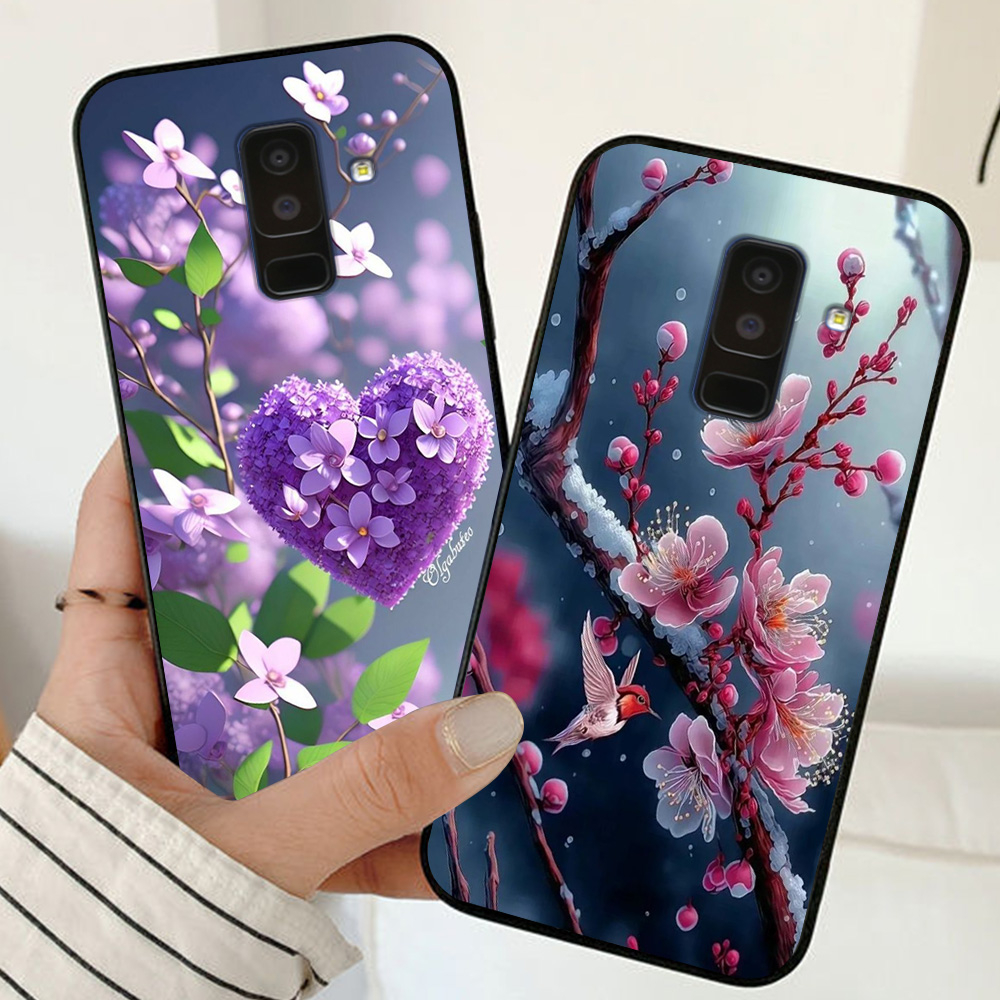 Ốp lưng Samsung a6 2018 / ss a6 plus / ss j8 2018 in hình hoa lá cành op nữ