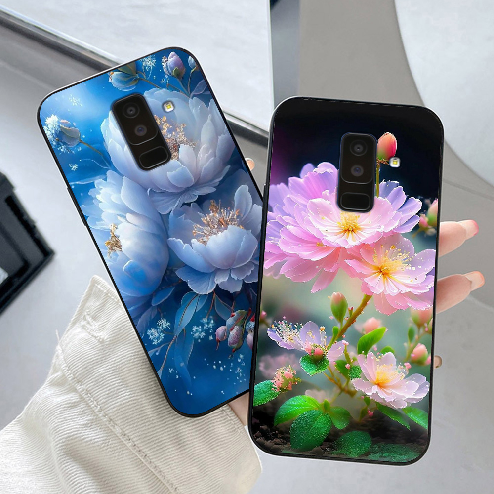 Ốp lưng Samsung a6 2018 / ss a6 plus / ss j8 2018 in hình hoa lá cành op nữ