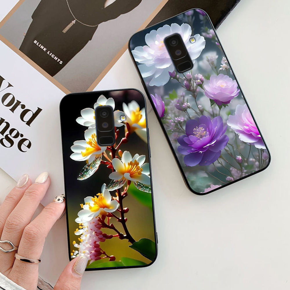 Ốp lưng Samsung a6 2018 / ss a6 plus / ss j8 2018 in hình hoa lá cành op nữ