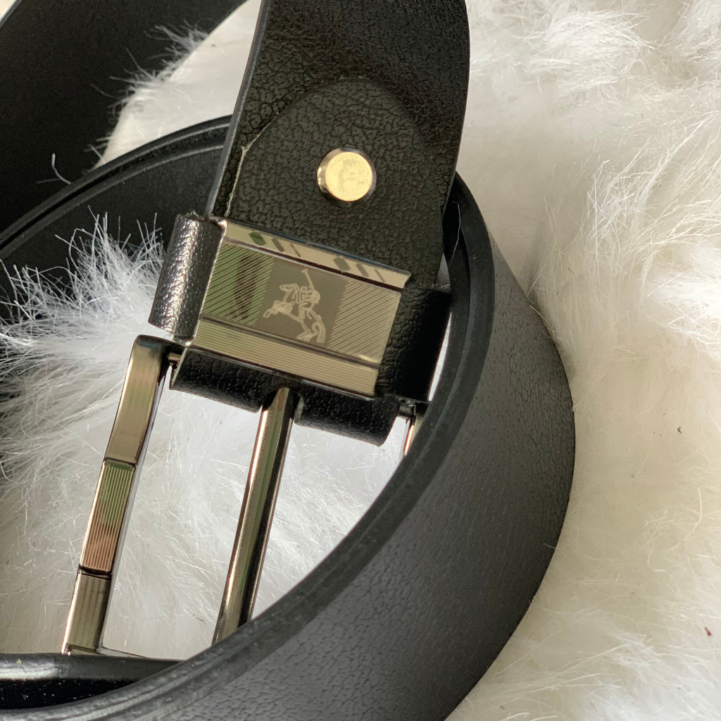 Thắt Lưng Nam Da Bò Thật Nguyên Miếng 1 Lớp Cắt Sơn Cạnh Tặng Kèm Cây Đục Lỗ Độ Bền Trên 10 Năm Màu Đen