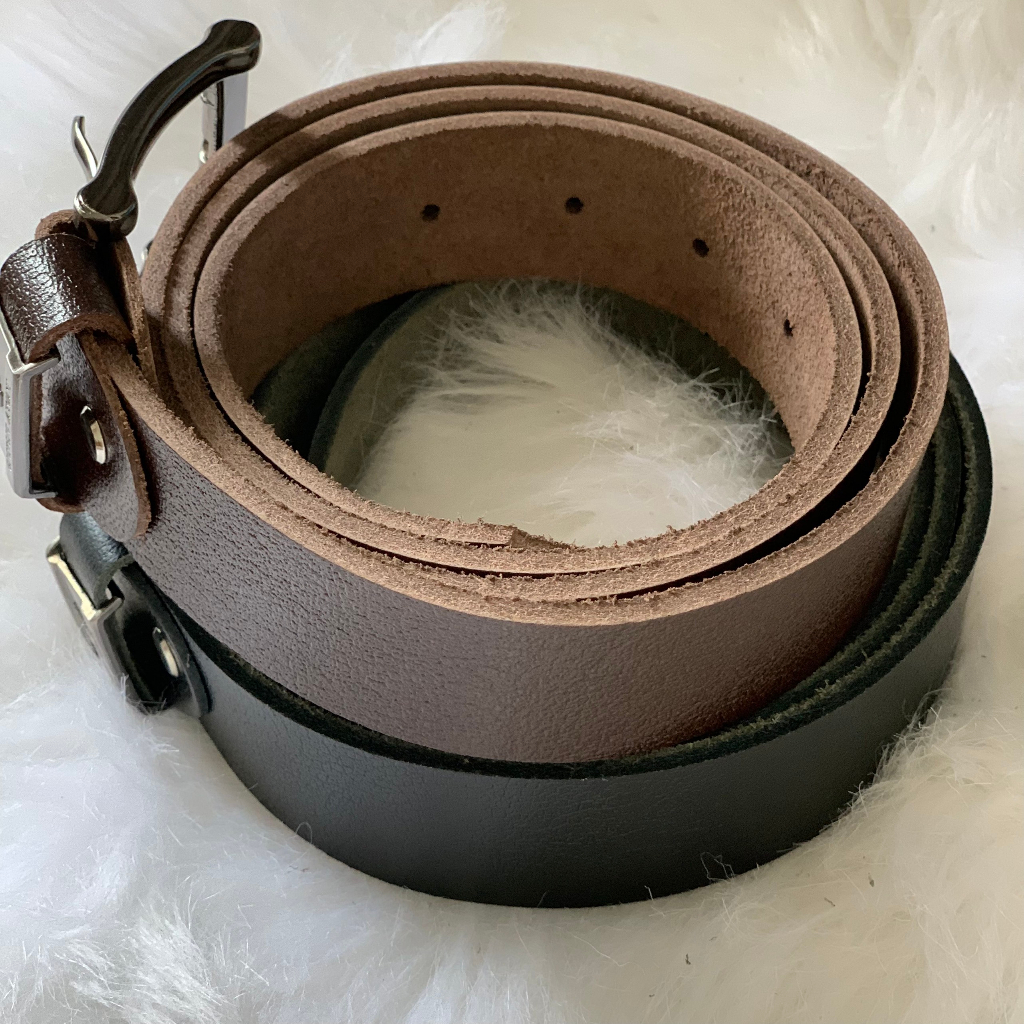 Thắt Lưng Nam Da Bò Thật Nguyên Miếng 1 Lớp Cắt Chưa Sơn Cạnh Tặng Kèm Cây Đục Lỗ Độ Bền Trên 10 Năm