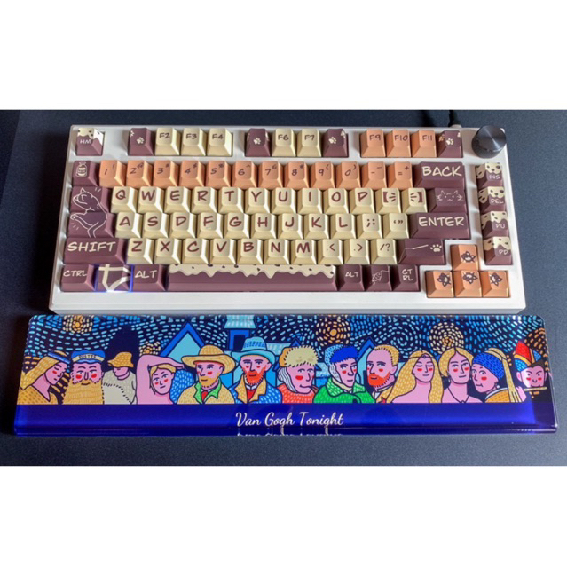 Kê tay resin VanGogh Tonight kích thước 36 x 8 x 1,9cm cho bàn phím