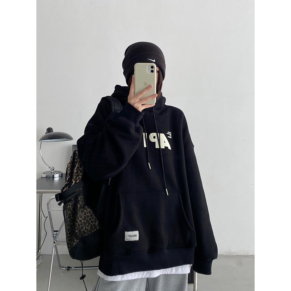 Hoodie nỉ bông dày dặn mũ rộng 2 lớp siêu ấm Deliz nỉ chui đầu dài tay dày dặn mặc đôi Devil