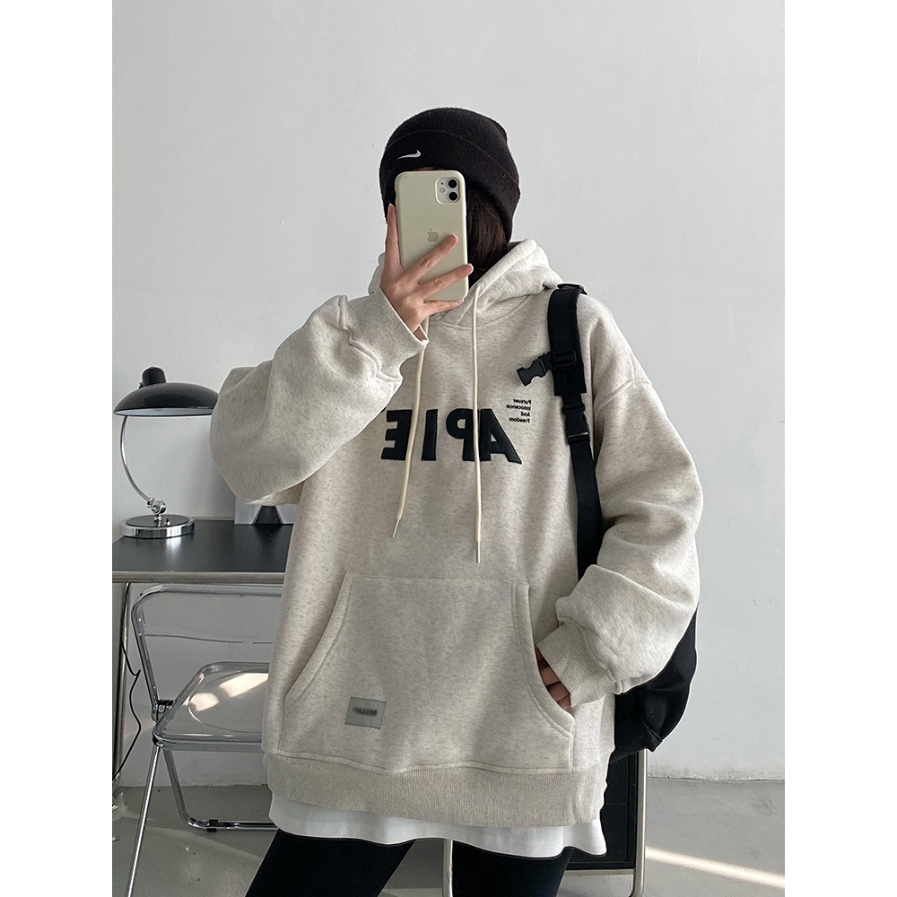 Hoodie nỉ bông dày dặn mũ rộng 2 lớp siêu ấm Deliz nỉ chui đầu dài tay dày dặn mặc đôi Devil