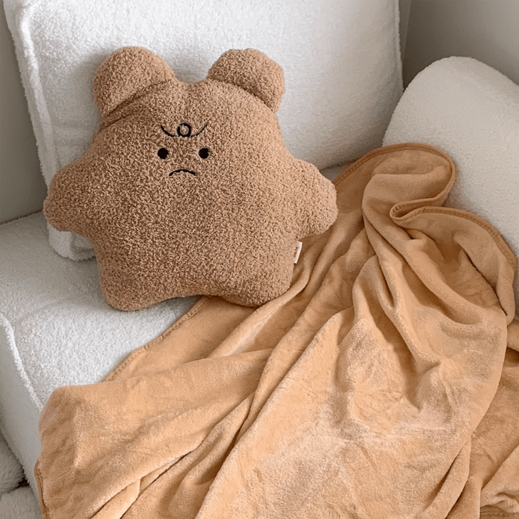 Order | Bộ gối chăn, gấu bông lông xù hình Sao Biển tức giận phù hợp giấc nghỉ giữa giờ cho người đi học, đi làm