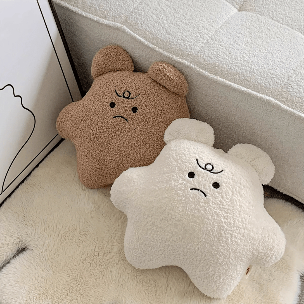 Order | Bộ gối chăn, gấu bông lông xù hình Sao Biển tức giận phù hợp giấc nghỉ giữa giờ cho người đi học, đi làm