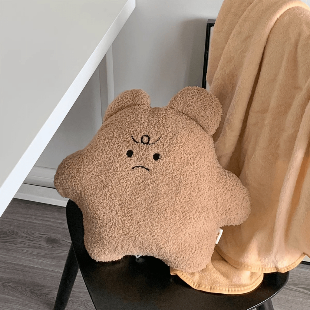 Order | Bộ gối chăn, gấu bông lông xù hình Sao Biển tức giận phù hợp giấc nghỉ giữa giờ cho người đi học, đi làm