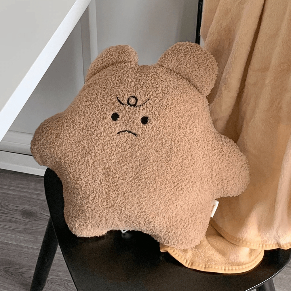 Order | Bộ gối chăn, gấu bông lông xù hình Sao Biển tức giận phù hợp giấc nghỉ giữa giờ cho người đi học, đi làm