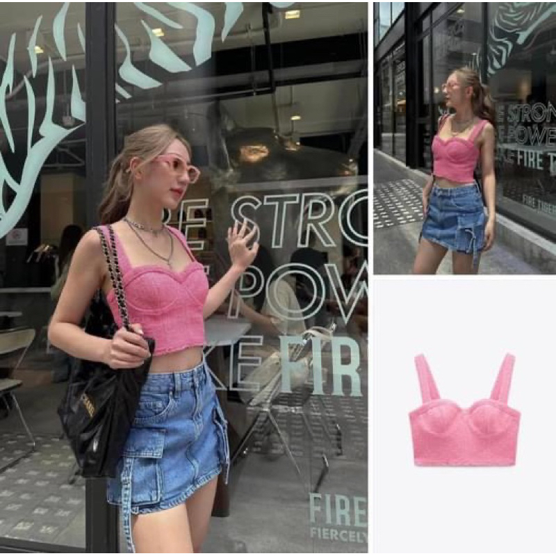 Áo top, chất dạ, ZARA AUTH