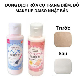 Dung dịch rửa mút, cọ trang điểm, đồ make up daiso nhật bản