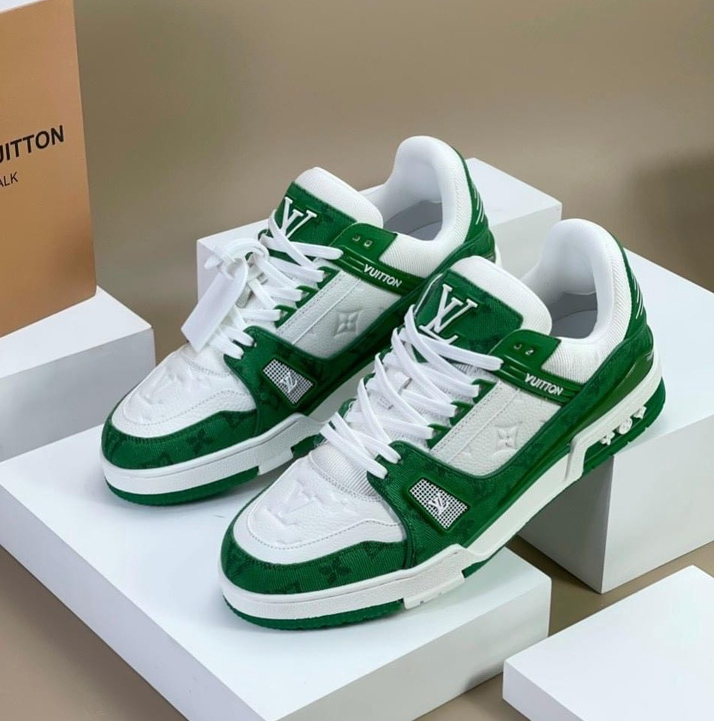 Giày Lv Louis Vuitton Trainer Black White, Giày Thể Thao Lv Đen Trắng Nam Nữ Hot Trend 2023