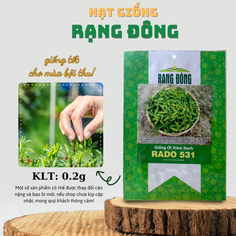 Hạt giống Ớt Xiêm 0,2g
