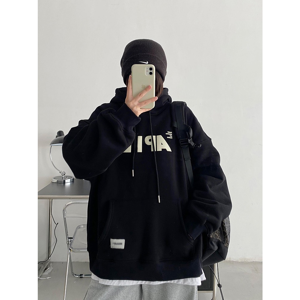 Hoodie nỉ bông dày dặn mũ rộng 2 lớp siêu ấm Deliz nỉ chui đầu dài tay dày dặn mặc đôi Devil