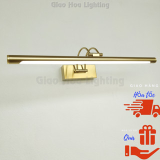 Đèn soi tranh  Led 3 chế độ ánh sáng, trang trí chiếu rọi hắt gương treo gắn tường GH7372/56 mạ đồng  hiện đại