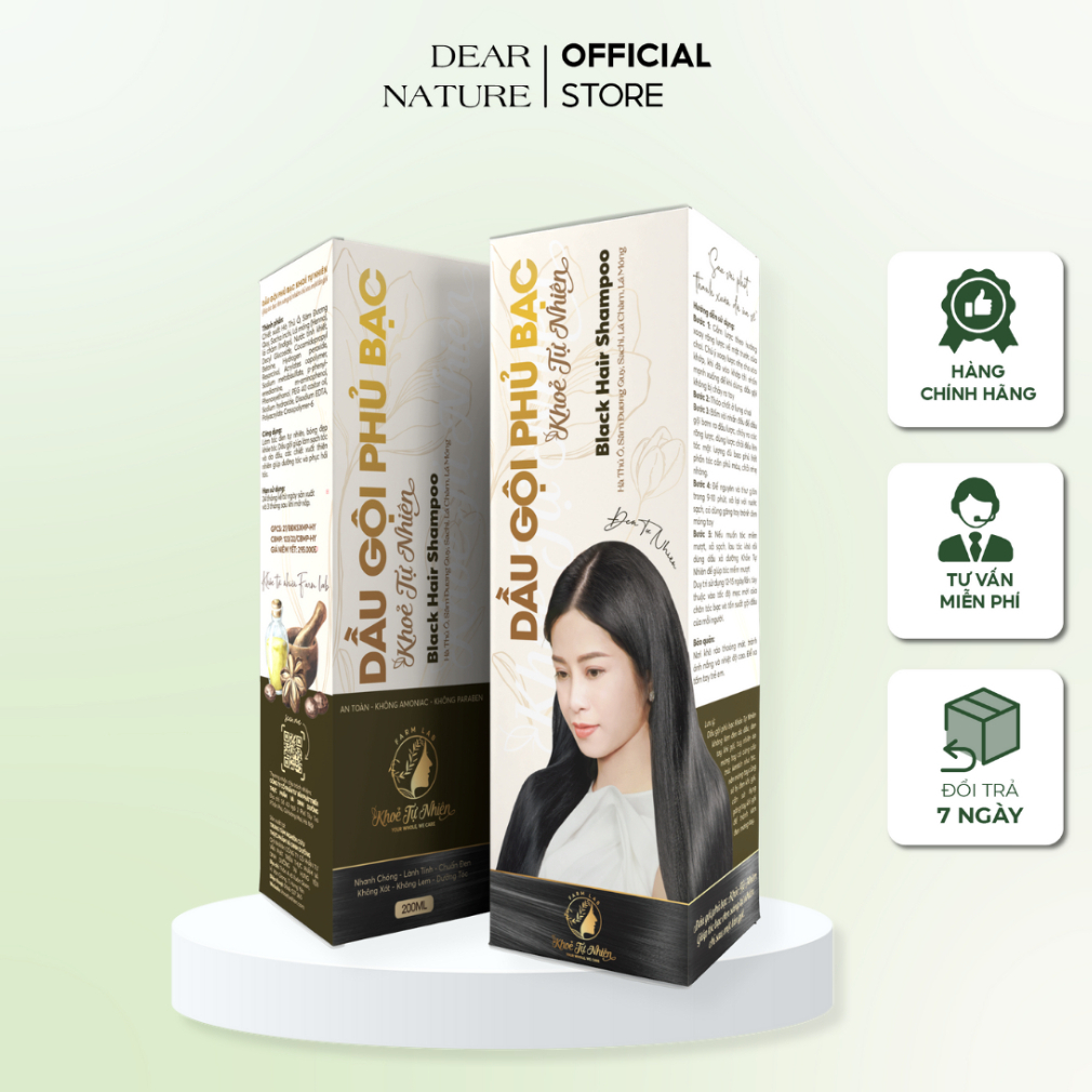 Dầu gội phủ bạc Black Hair 200ml chính hãng giúp tóc đen tự tin sau 9 phút