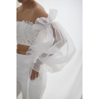 ⚡CÓ SẴN⚡ Set 1 đôi ống tay voan kính chụp ảnh mẫu make up, beauty, váy concept xòe to bồng bềnh