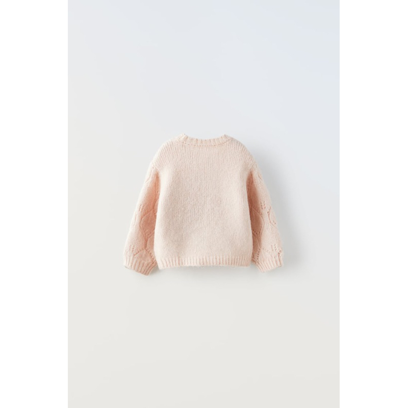 Áo Len Bé Gái Gấu Teddy Hồng ZR