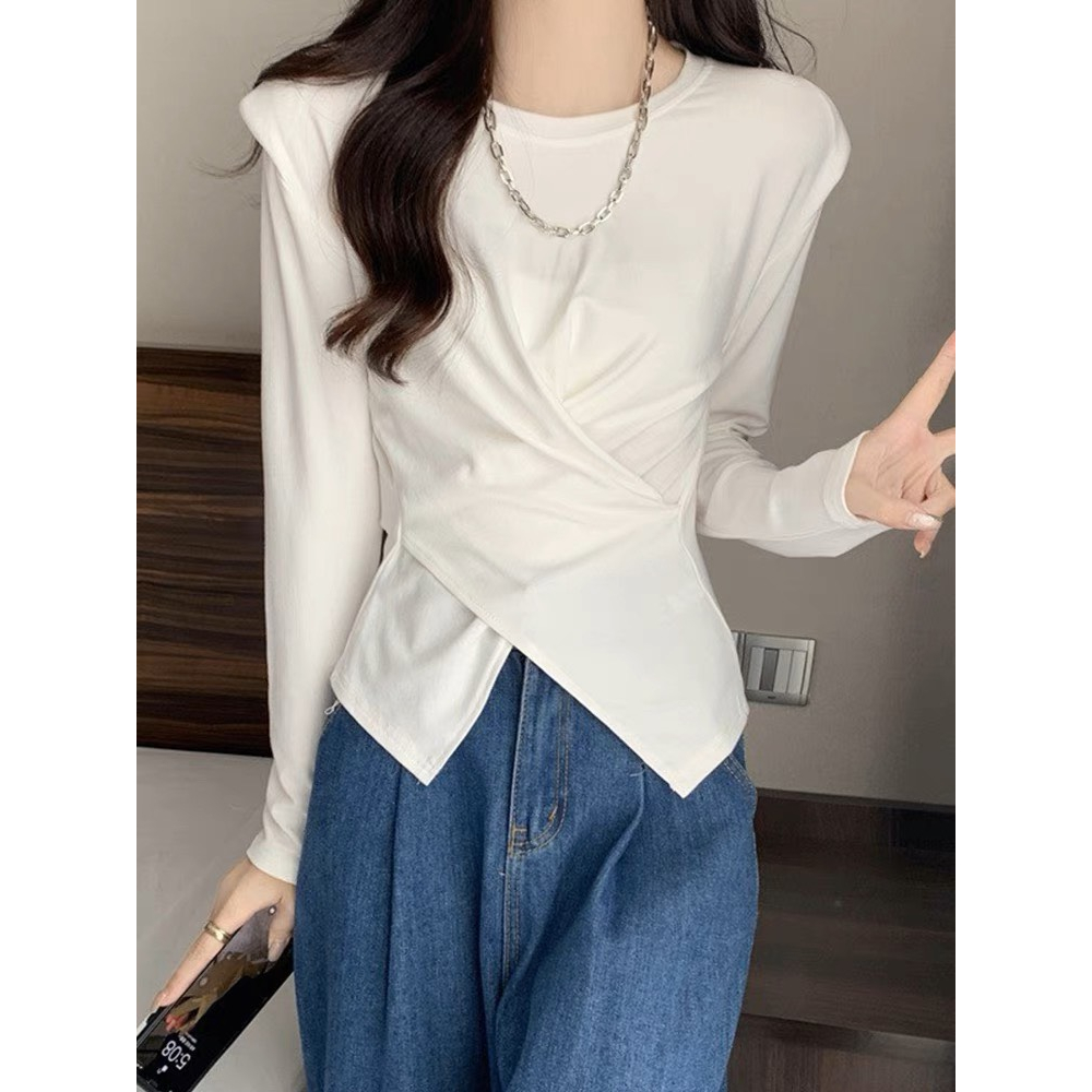 Áo xoắn vạt lệch dài tay Hot mùa thu Hari GenZ 348 P5K11