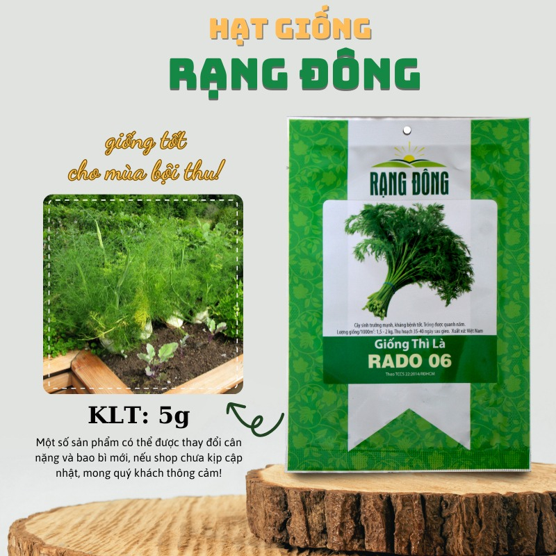 Hạt giống Rau Thì Là, rau gia vị, gói 5 gram