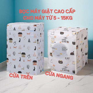 Bọc Trùm Máy Giặt Chất Liệu PEVA Cao Cấp Bảo Vệ Máy giặt Khỏi Bụi Bẩn ,Chống Thấm Nước ,Chống Nóng Full Size Từ 5 -15Kg