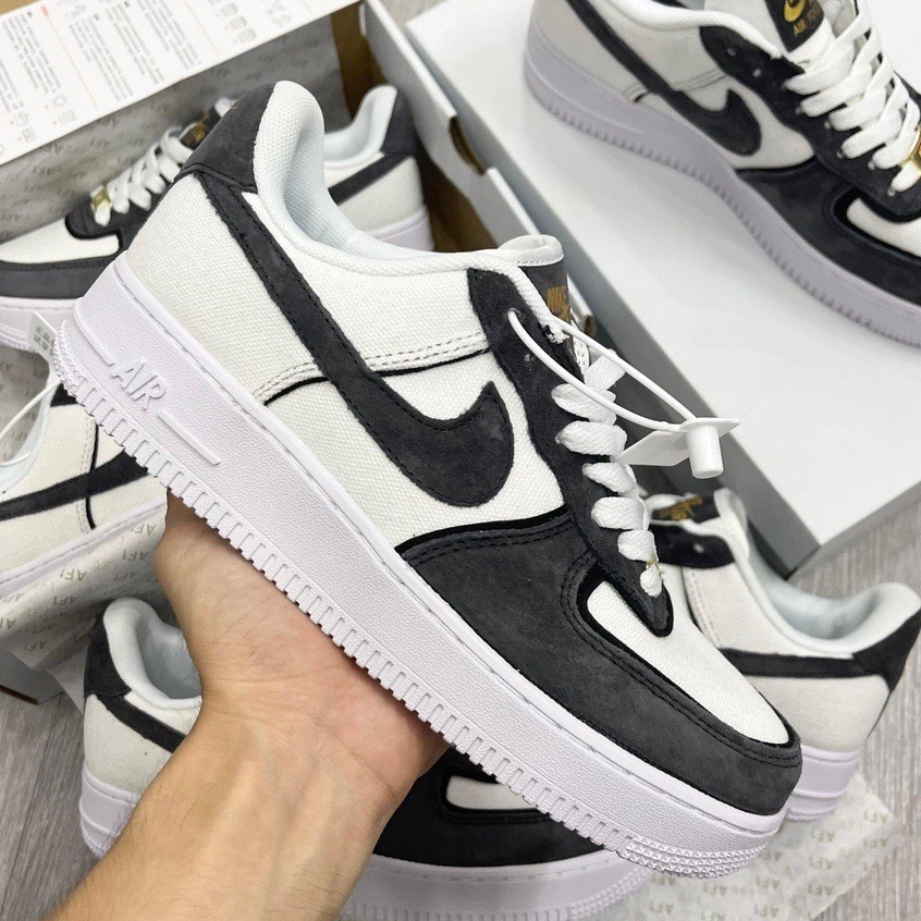 Giày _Nike Air Force 1 Xám Da Lộn lông Chuột Bản Cao Cấp, Giày AF1 Nam Nữ Đế Air Bản Chuẩn Full Phụ Kiện