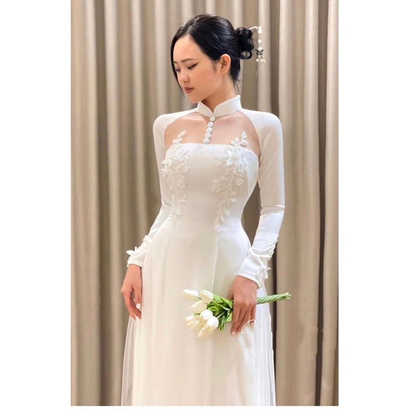 Áo dài thiết kế cưới hỏi, áo dài cưới cô dâu